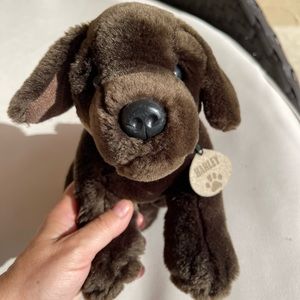 Chocolate brown Labrador Retriever plush dog 12”. Keel Brand